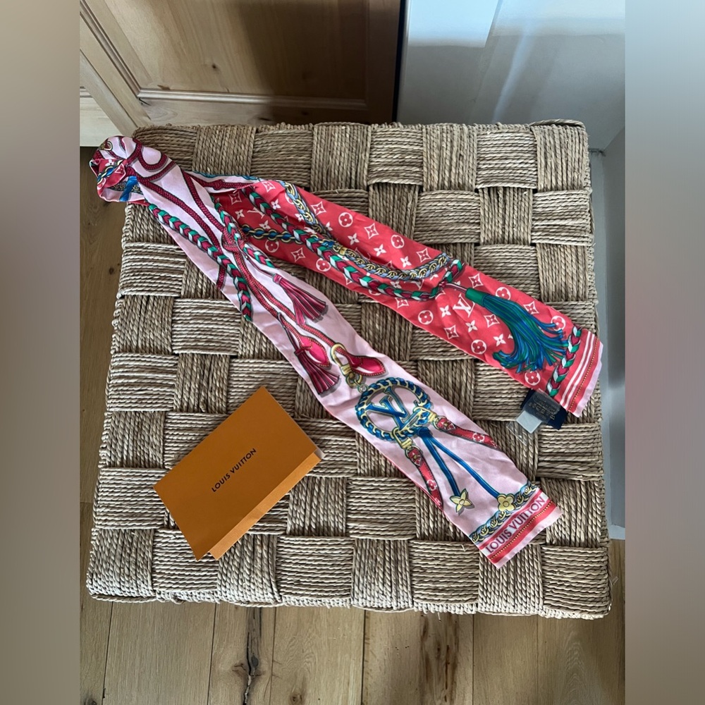 LOUIS VUITTON Silk Mix And Straps Bandeau Rose